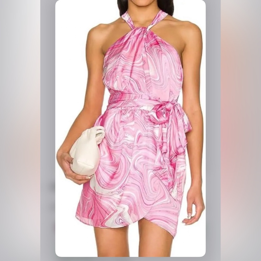 Amanda Uprichard Shauna Dress - Pink Swirl